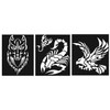 3 Sheets Eagle Wolf Scorpion Tattoo Stencil Tattoo Template