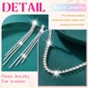 Aukmla Rhinestone Wedding Jewelry Sets Silver Choker Necklaces and Earring
