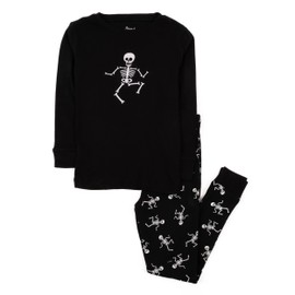 Leveret Black Skeleton 2 Piece Pajama 2 Years