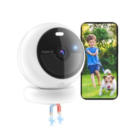 Noorio Security Cameras Wireless Outdoor Magnetic, 1080P Battery Powered Indoor Cameras for Home Security, Smart Motion Detection Outdoor Pet Dog Camera, Free Local Storage MagCam, 2.4G WiFi, B200S