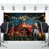 OFILA Circus Tent Backdrop 10x8ft Fabric Carnival Backdrop Carnival Theme