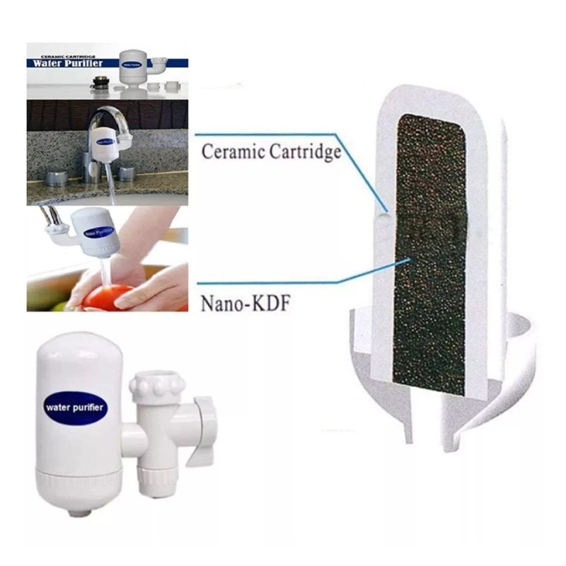 Clicmania Filtro Purificador De Agua Potable Para Llave Grifo Ceramica