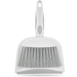 Dust pan, Mini Dustpan and Brush Set, Small Broom and Dustpan Set, Small Hand Broom and dust pan Set, Whisk Broom, Dust pan and Brush for Desk, Table, Home, Kitchen Necessities (Gray)