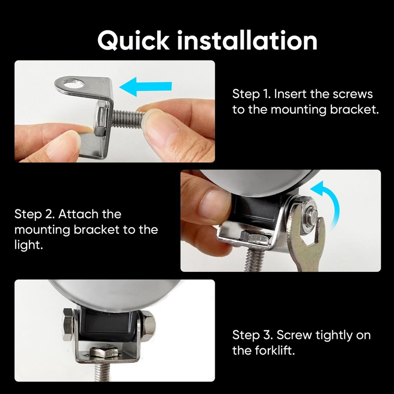 New Arc LED Forklift Safety Light, 30W 12-110V, IP68 Waterproof,