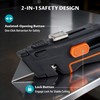 Lichamp Utility Knife 4 Pack, Quick-Change Razor Box Cutter 2-in-1