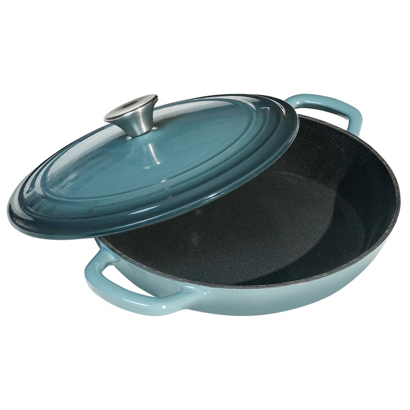 Flavehc Braiser Enameled Cast Iron Braiser 2.25 qt Braiser Pan