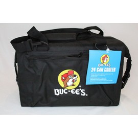 Buc-ees Traveling Leak Proof Cooler Bag for Camping, Picnic, BBQ, Hiking, Beach - Reusable Deep Freeze Lunch Box for 24 Cans, Cold Food for Friends & Family (Black)