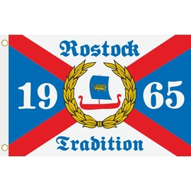 U24 Flag Rostock Tradition 1965 Hoisting Flag 90 x 150 cm