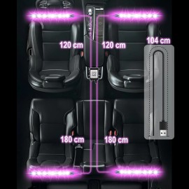 BFXM Car Interior LED Strip Lights USB 5V Ambient App Remote Music Sync RGB Cars SUVs