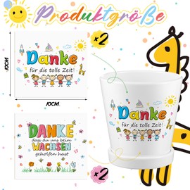 Faccito 4 Stickers for Flower Pot Thank You Stickers Thank You for Helping Me Growth Educator Gift Nursery Thank You Gift (Flowers, Holding Hands)