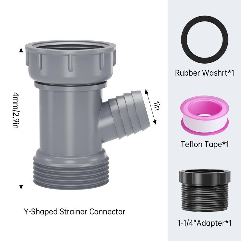 Oblectatio Dishwasher Drain Hose Adapter: Y-Shaped Kitchen Sink Strainer Connector