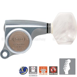 GOTOH NEW Gotoh SGS510Z-P7 MGT 6 in line Locking Tuners Set 18:1 Gear Ratio X-CHROME