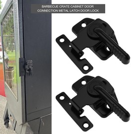 ECSiNG Pack of 2 Smoker Door Latch with Screws Locks Leaf Cabinet Door Connection Metal Lock Bolt Set Compatible with Pit Boss Pro Series II 4 Fog Machines
