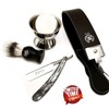 MEN'S CUT THROAT WET STRAIGHT EDGE RAZOR 5 PC SHAVING