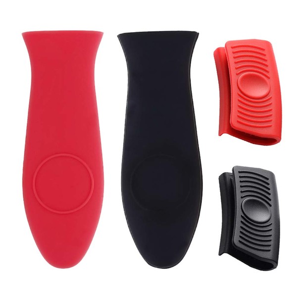Soporte de silicona con mango caliente, 8 piezas, funda de