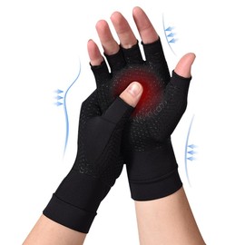 Guantes para Artritis, Guantes de Compresión para Artritis, Diseño de Silicona Antideslizante Facilita Sujeción de Artículos, Aumente Presión 360° para Aliviar Rápidamente Dolor En Mano. (S)