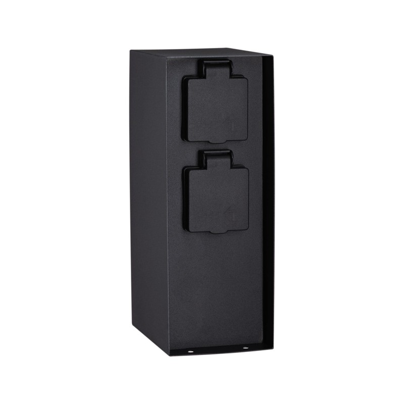 Paulmann Paulmann 94657 Au?enleuchte Steckdosens?ule Rio 2-fach IP44 eckig max.