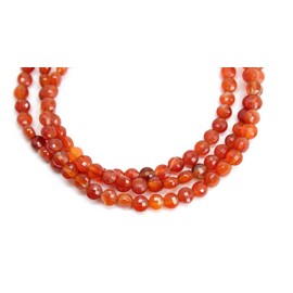 Kathy Bankston Handmade Carnelian Bracelet 7.5" L, Red Gemstone Bead Bracelet, July Birthstone