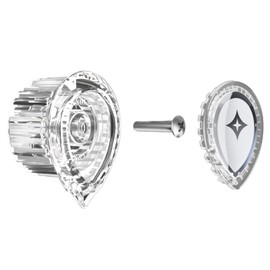 Replacement Handle 100710 for Moen Posi-Temp Valve (Easy-to-Install Shower Knob, Complete Kit, Built to Last, Seamless Fit, Restore Your Shower’s Comfort) - Clear Acrylic