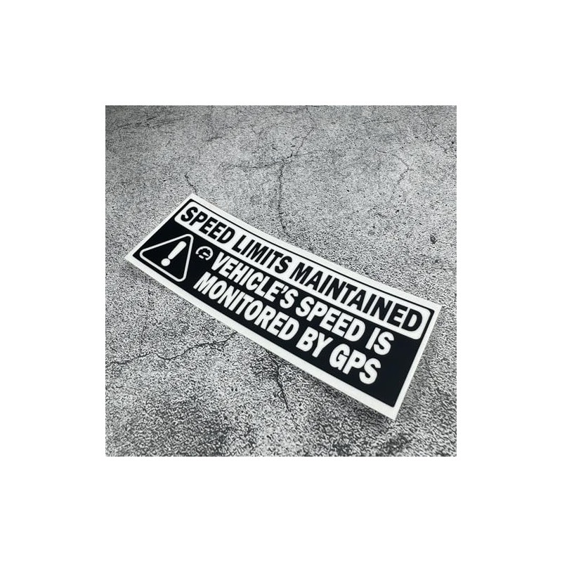 Warning Car Stickers Vehicle Speed is Monitored by GPS Speed