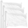 UD_Solid White Color Flag 3x5 Ft 3-Pack Printed 150D Polyester