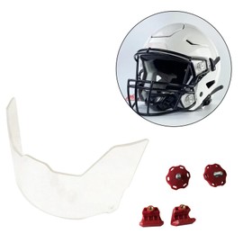 Perfeclan Face Mask Visor Helmet Goggles Transparent Lightweight Multipurpose Protective Cover Helmet Visor for Rugby Ice Hockey Youth, Red