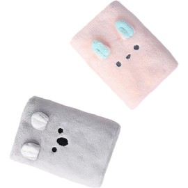 Totority Juego de 2 Toallas de Microfibra Rosa para Secar Cabello de Secado Rápido, Plegables y Portátiles, Hechas de Coral Fleece Ideales para Baño y SPA