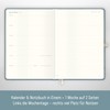 Häfft® Weekly Note Calendar 2026 A4 "Blue Ginkgo" Book Calendar,