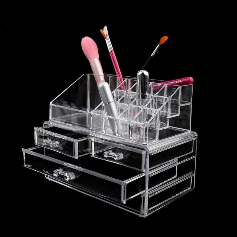 Cosmetic Clear Makeup, Hair Clips & Jewellery Organiser, Clear Acrylic