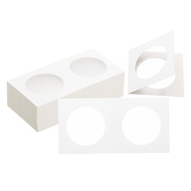 PATIKIL 2 x 2 Coin Flips, 100 Pack 35mm Cardboard Coin Holder Paper Coin Holders for Coin Collection Supplies Collector, White