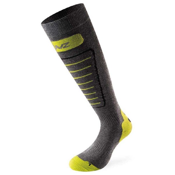 Lenz 1.0 Skiing Socks (Grey/Yellow, 35-38)