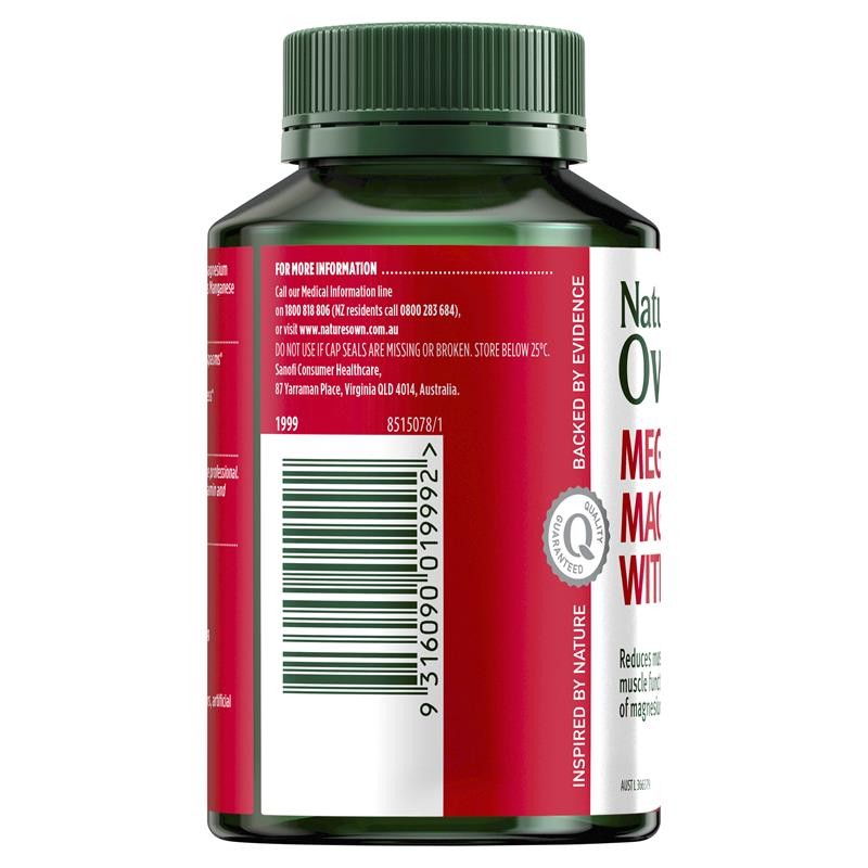 NATURE'S OWN Natures Own Mega Magnesium With Vitamin D3 100
