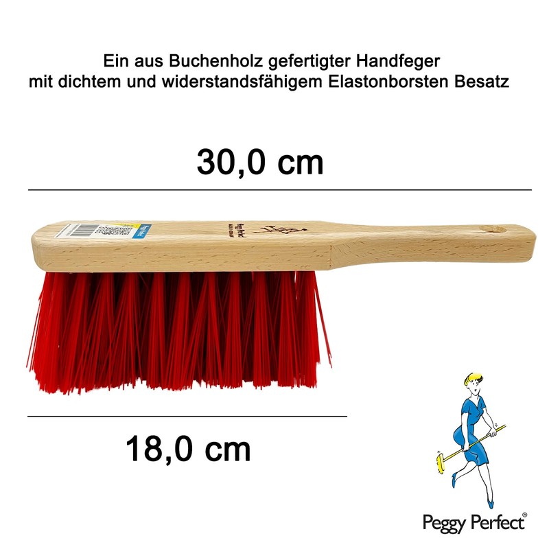 Peggy Perfect 3185 Construction Site Dust Pan and Brush, Red