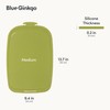 Blue Ginkgo Silicone Cutting Board – Medium – Double-Sided, Thick,