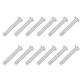 sourcing map 12Pcs 5/32"x1-3/16" Single Hole Clevis Pins, 304 Stainless Steel Flat Head Clevis Pins Hitch Pin for Trailer Latch, Mechanics Repair, Furniture Installation, Industrial Equipment