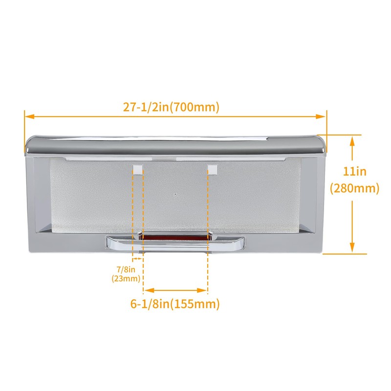 HECASA Rear License Plate Frame Compatible with 2003-2005 Hummer H2