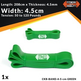 Green 4.5 cm 9-55 kg Resistance Bands Fitness Bands Training Bands for CrossFit Fitness Pull-ups Calisthenics Gymnastics Pull-Up Aid Professional Latex Resistance Bands