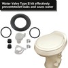 Upgraded 42049 RV Toilet Water Valve Kit Replacement Fit for