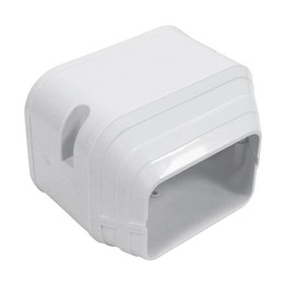 Cestluck 4" W Duct End, Decorative PVC Line Set Cover Kit Parts Accessories for Ductless Mini Split Air Conditioners, Central AC and Heat Pumps