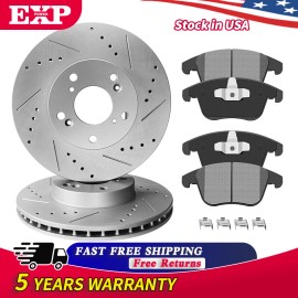 EXPPOWER Front Disc Rotors + Brake Pads for 2007 2008 2009 2010 2011 - 2013 Nissan Altima