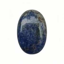 Sunshcat Natural Sodalite Oval Shaped Palm Crystal and Healing Spa Energy Massage Stone,Crystal Chakra Body Care Stone