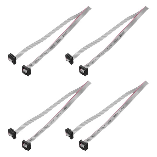 MECCANIXITY 4 Pcs IDC Flat Ribbon Cable, 2mm Pitch 6mm