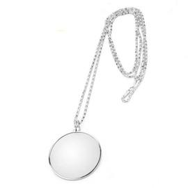 Magnifying Glass Necklace Pendant 5X Necklace Magnifier Chain Monocle Magnifier Pendant Necklace Magnifying Glass Pocket Magnifying Glass Lens Magnifier Jewellers Loupe Magnifier Glasses Long Necklace