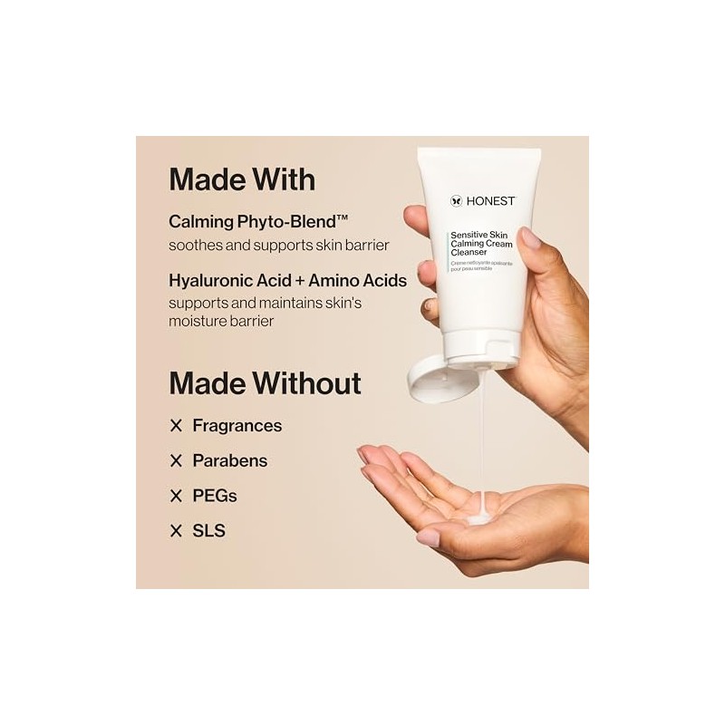 Honest Calm on Foaming Cream Cleanser Women Cleanser 4 oz