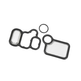 A ABSOPRO Solenoid Gasket Set 91319-PAA-A01, 15815RAAA02, 15845RAAA01 VTEC Solenoid Gasket Spool Valve Filter Screen Black for Honda Fit 2007-2008 (Set of 3)