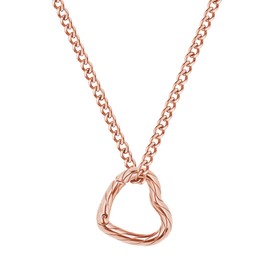 GAVU Stainless Steel Ring Holder Necklace for Women, Women’s Rose Gold Ring Keeper Heart Necklace 20"