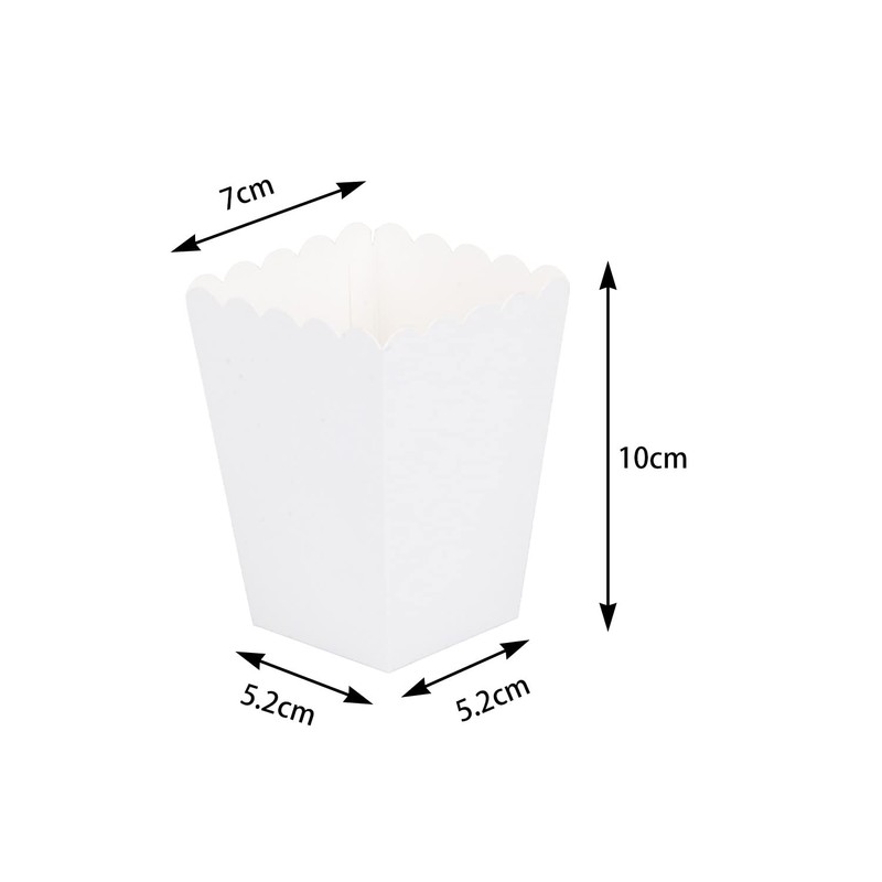 CC wonderland zone 24pcs White Mini Popcorn Boxes Paper Popcorn