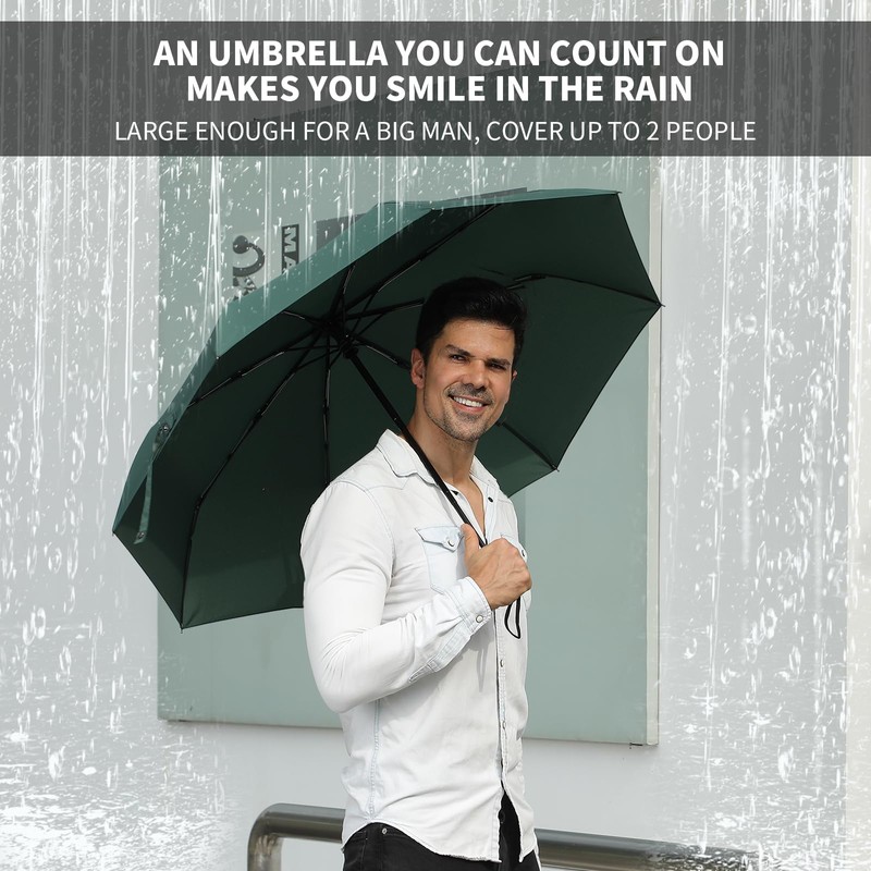 Anntrue Windproof Travel Umbrella, Auto Open Close Lightweight Compact Portable