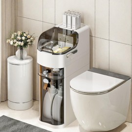 HIXICOPA Slim Bathroom Storage Cabinet, Narrow Storage Cabinet Dresser with Toilet Paper Storage, for Small Spaces, Kitchen, Laundry, Office, Bedroom, 2 Drawers