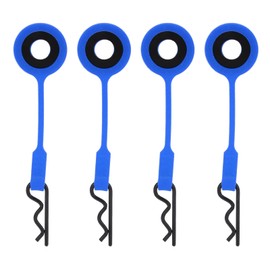 Rc Body Clips Pins,4pcs 3.1in Rc Car Shell Body Fixed Clips Universal Ring Rc Body Clips Pins,Rc Car Pins for 1/10 Model Car(Blue)